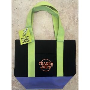 Trader Joe's Trick-or-Treat Halloween Limited Mini Canvas Tote‎ Bag NEW